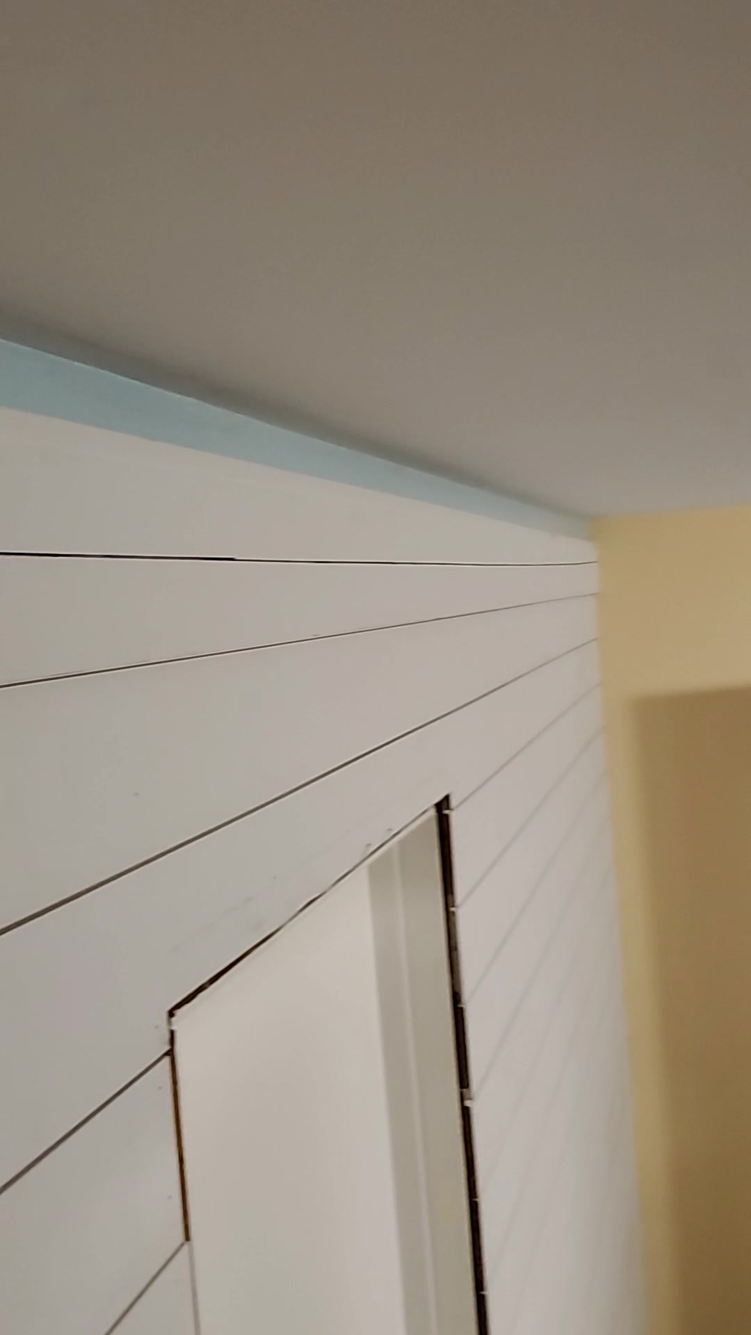 Interior trim and shiplap detail